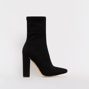 Black Sock Ankle Boots
